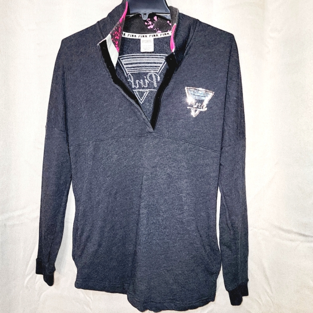 PINK by VS 💓 half zip pullover sweatshirt oversized XS